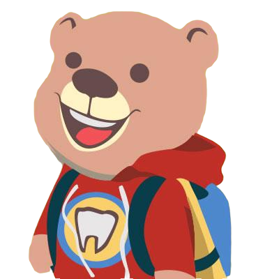 A teddy bear with a backpack.